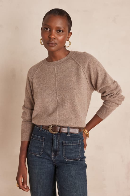 ARY jumper in 100% recycled cashmere - 2 ply;${refinementColor}