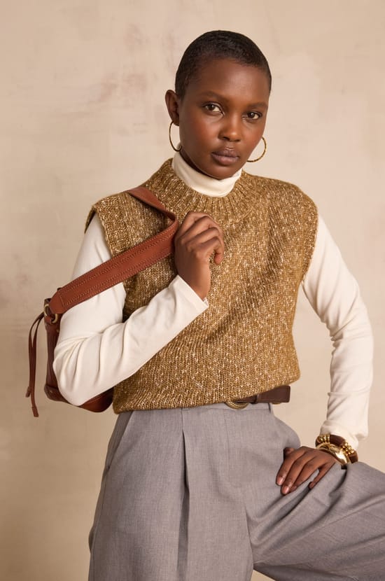BOSTON sleeveless jumper;${refinementColor}