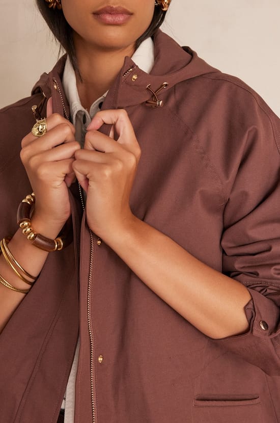 Parka courte ANNETTE en coton;${refinementColor}