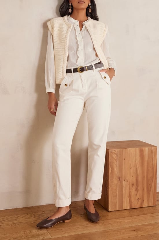 Pantalon chino MATEO en coton;${refinementColor}