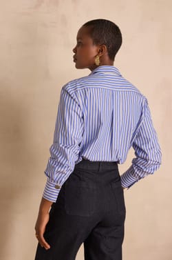 ESMERALDA 100% cotton striped shirt;${refinementColor}
