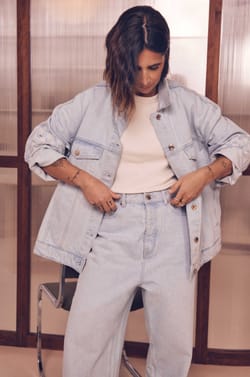 Jean ultra oversize en coton Audrey Lombard x Maison 123 TOM;${refinementColor}
