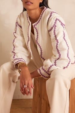 Veste courte en coton POLLY;${refinementColor}