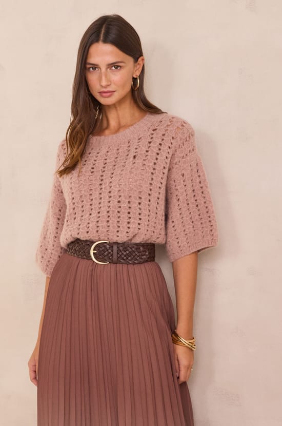 Pull en maille ajour&eacute;e PRUNE;${refinementColor}