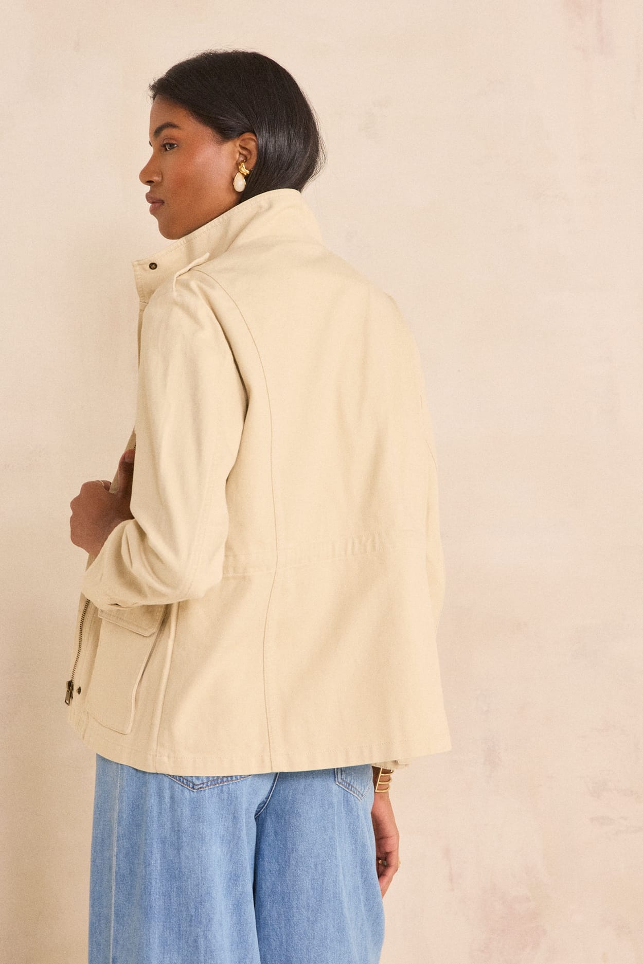 Veste à manches longues en coton CLAIRE;${refinementColor}