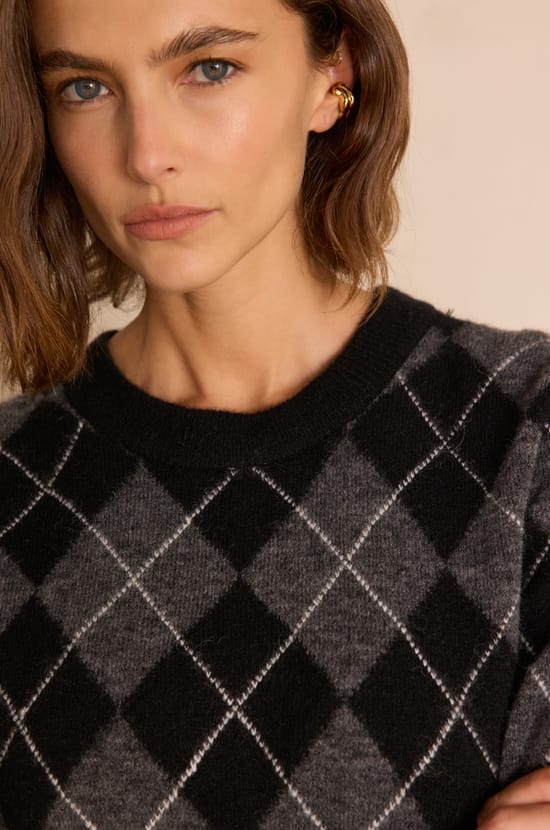 BONIFACE argyle pattern jumper;${refinementColor}