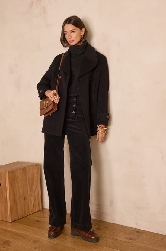 BRANDO turtleneck jumper in 100% wool;${refinementColor}