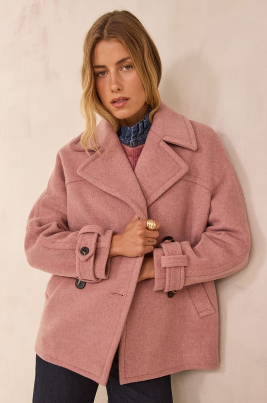 DEAN wool pea coat;${refinementColor}