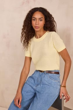 Short sleeve PATRIZIA sweater;${refinementColor}