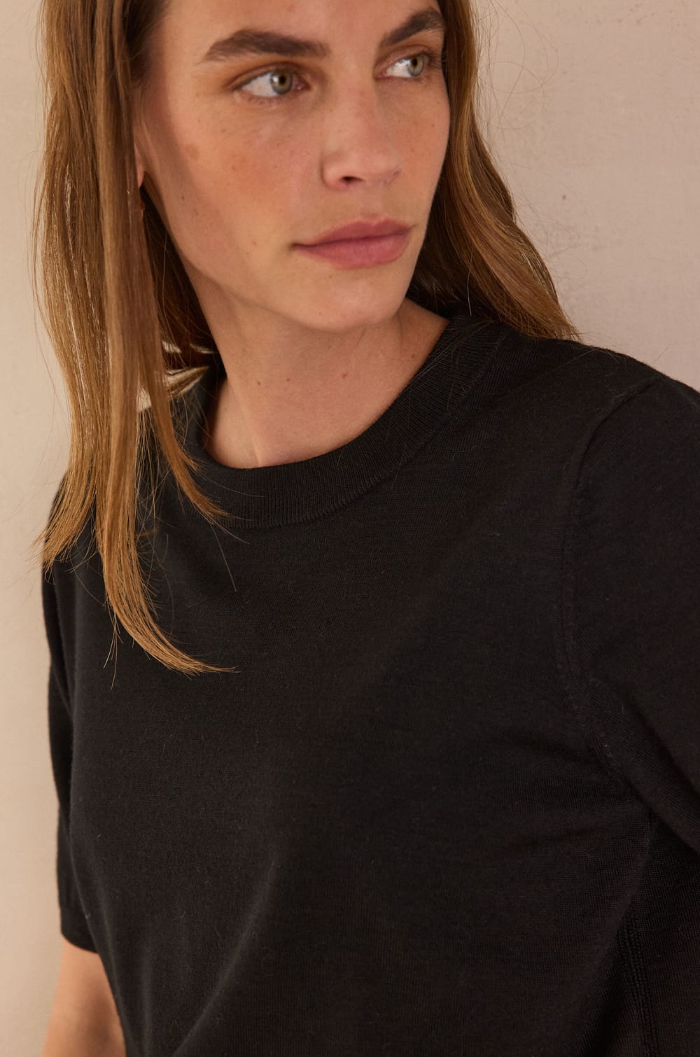 PAYTON BIS round neck short sleeve jumper;${refinementColor}