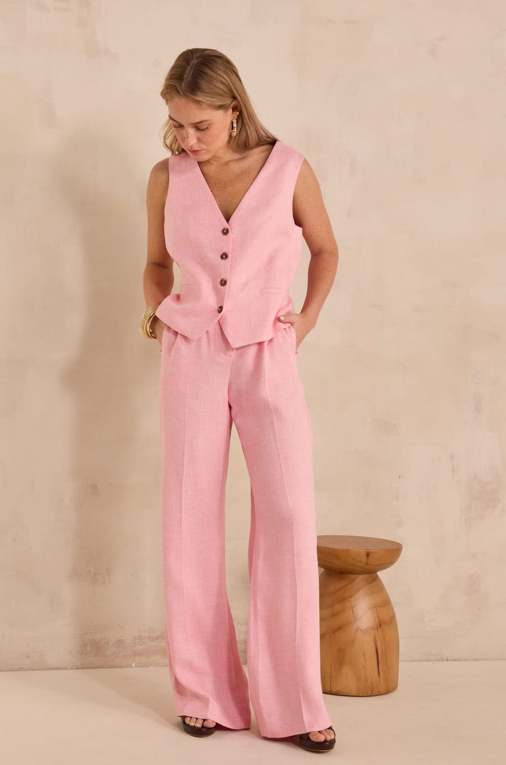 LAYLA wide tailored trousers;${refinementColor}