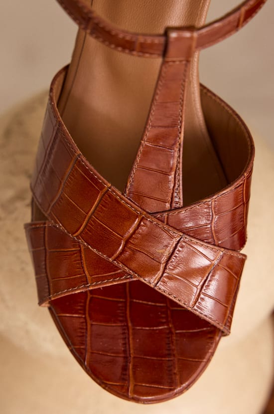 Sandales &agrave; talons en 100% cuir SUZY;${refinementColor}