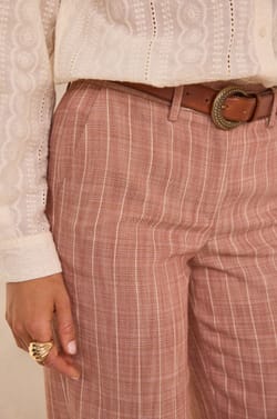 Broek met wijde pijpen en strepen FERGUSON;${refinementColor}