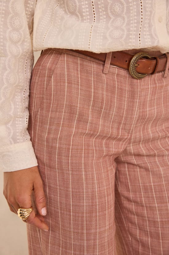 FERGUSON wide striped trousers;${refinementColor}