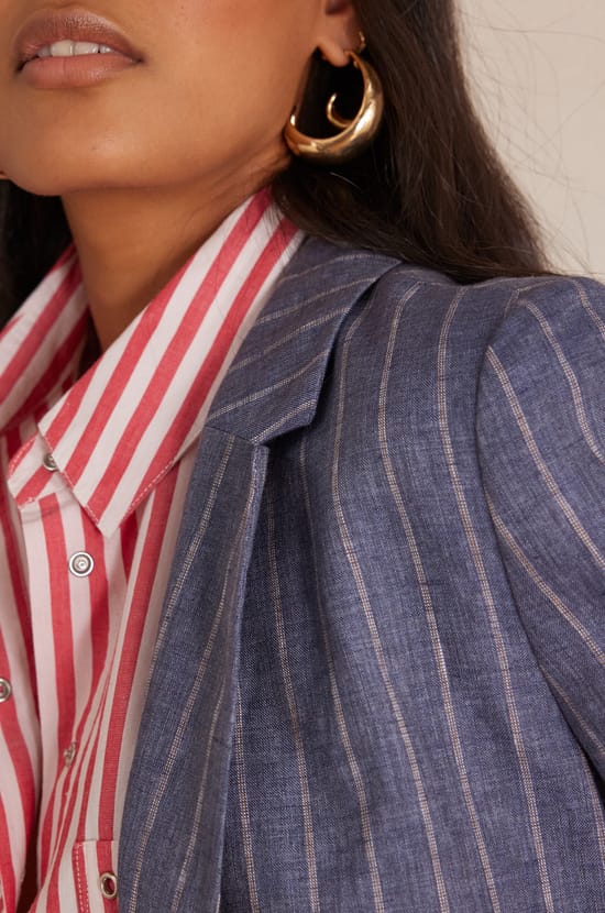 Veste NELIA en lin;${refinementColor}