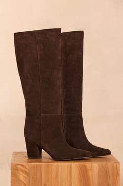OSCAR suede heeled boots;${refinementColor}