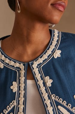 CYNTHIA Jacke aus bestickter Baumwolle;${refinementColor}