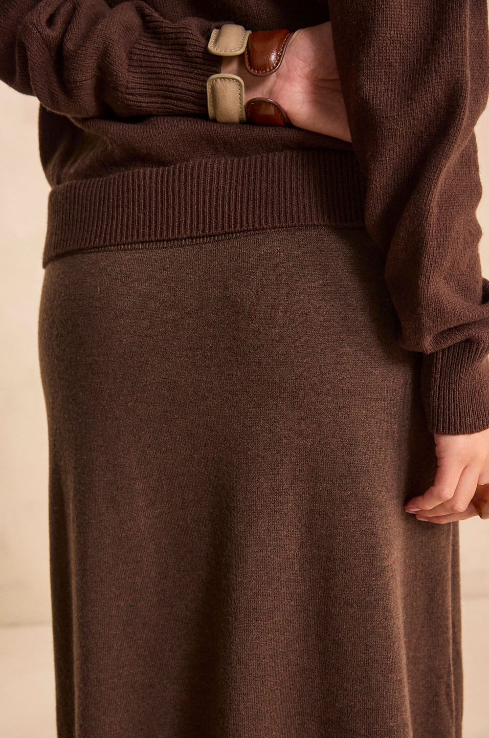 Straight dress in blended wool PEYTON;${refinementColor}