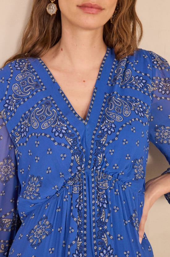 BLANDINE paisley print dress;${refinementColor}