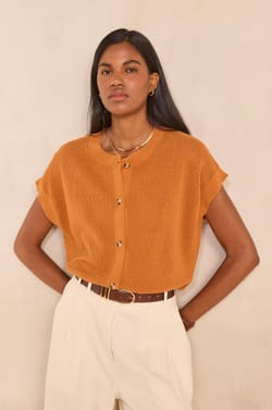 Short-sleeved cotton vest ALMA;${refinementColor}