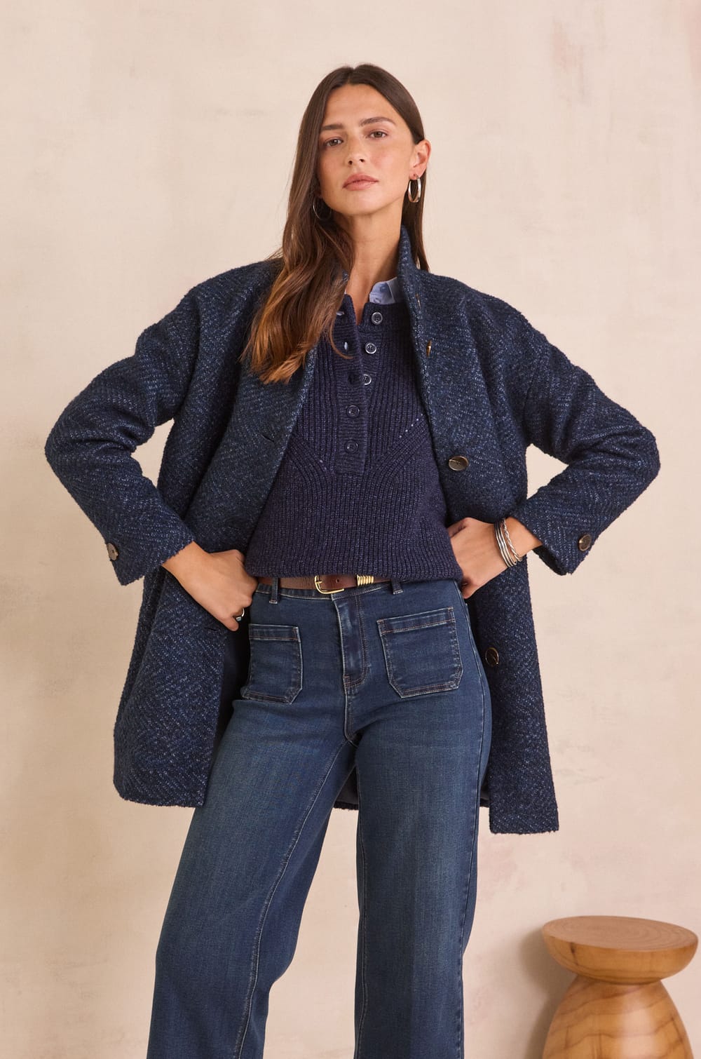 ARMANCE mid-length coat;${refinementColor}