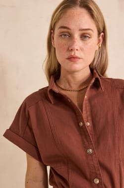 Short cotton dress BETSINA;${refinementColor}