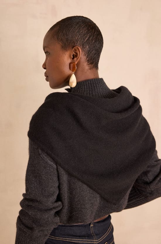 &Eacute;charpe triangle en 100% cachemire 2 fils THOMAS;${refinementColor}