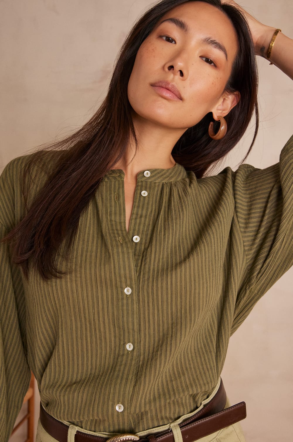 Blouse SIGRID en coton;${refinementColor}