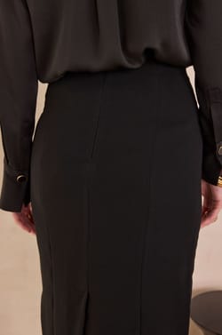 OSAKA mid-length pencil skirt;${refinementColor}