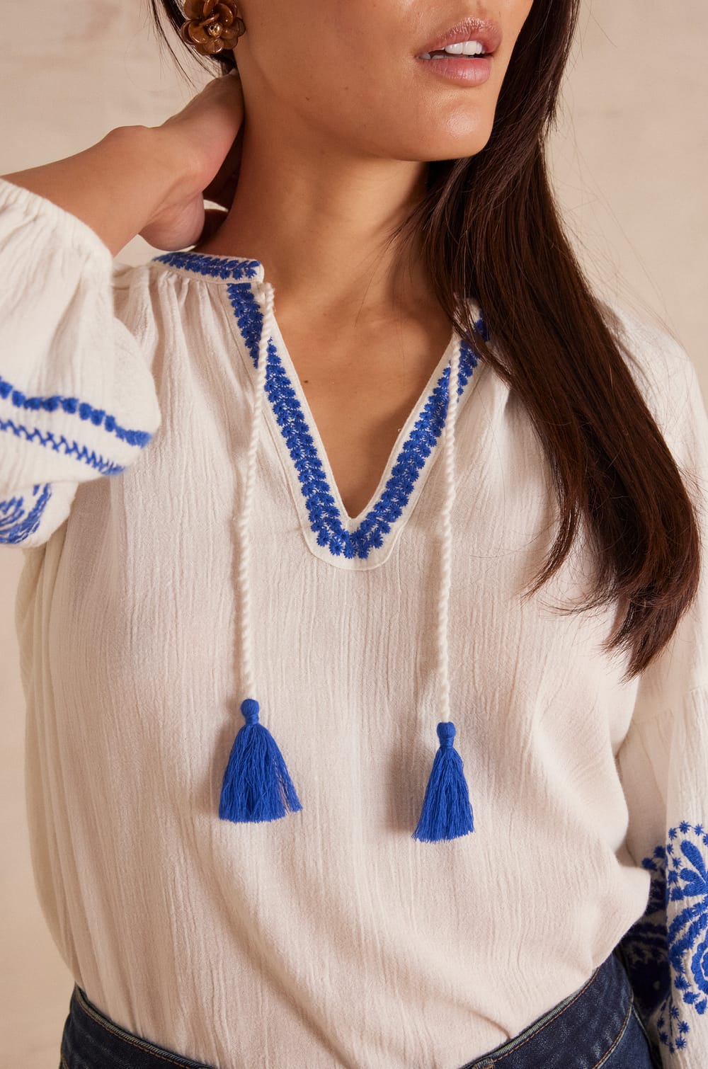 Camisa SIRENE de algod&oacute;n;${refinementColor}