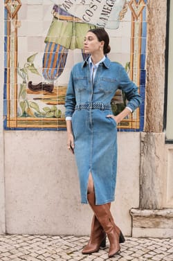BLAIRE denim dress;${refinementColor}