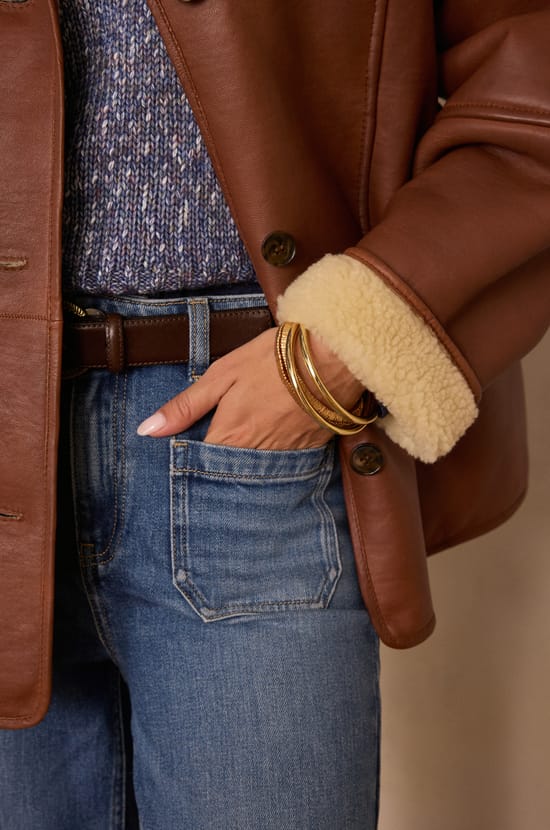 DEBBIE leather coat;${refinementColor}