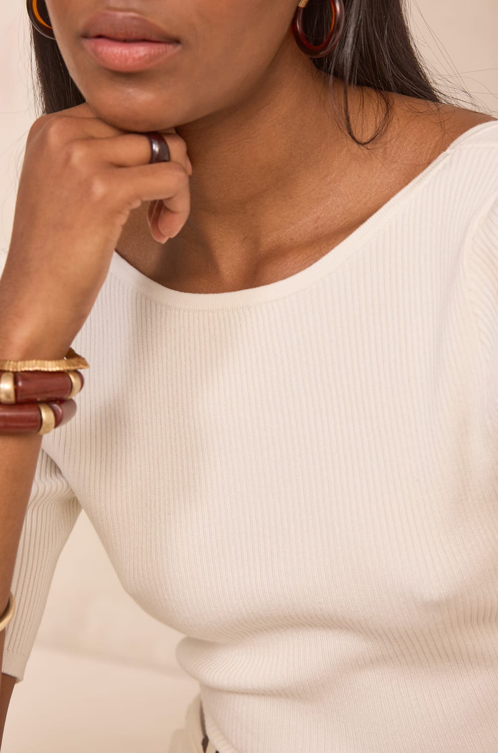 Pull manches courtes PEGGY;${refinementColor}