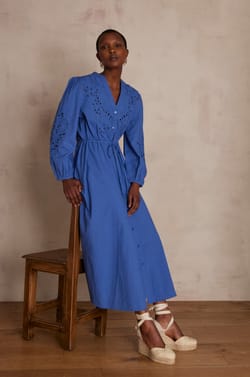 Langes LIVE Kleid aus Baumwolle;${refinementColor}