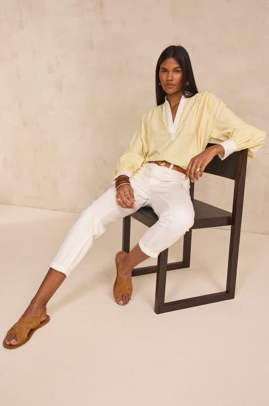 NALLA cotton pants;${refinementColor}