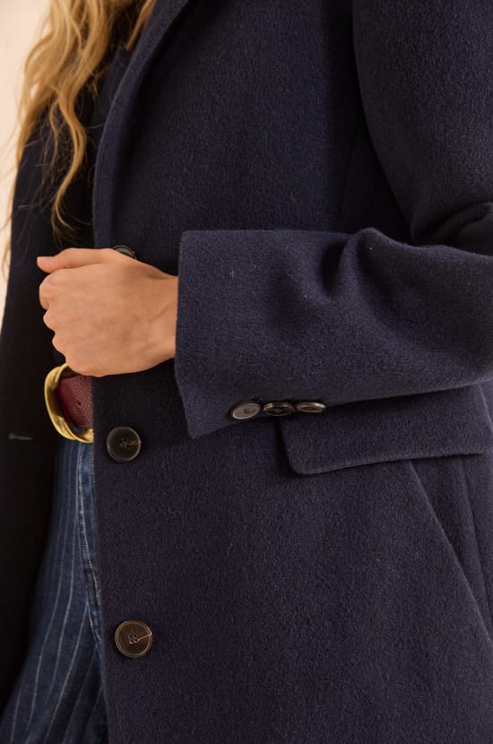ANABELLE long wool tailored coat;${refinementColor}