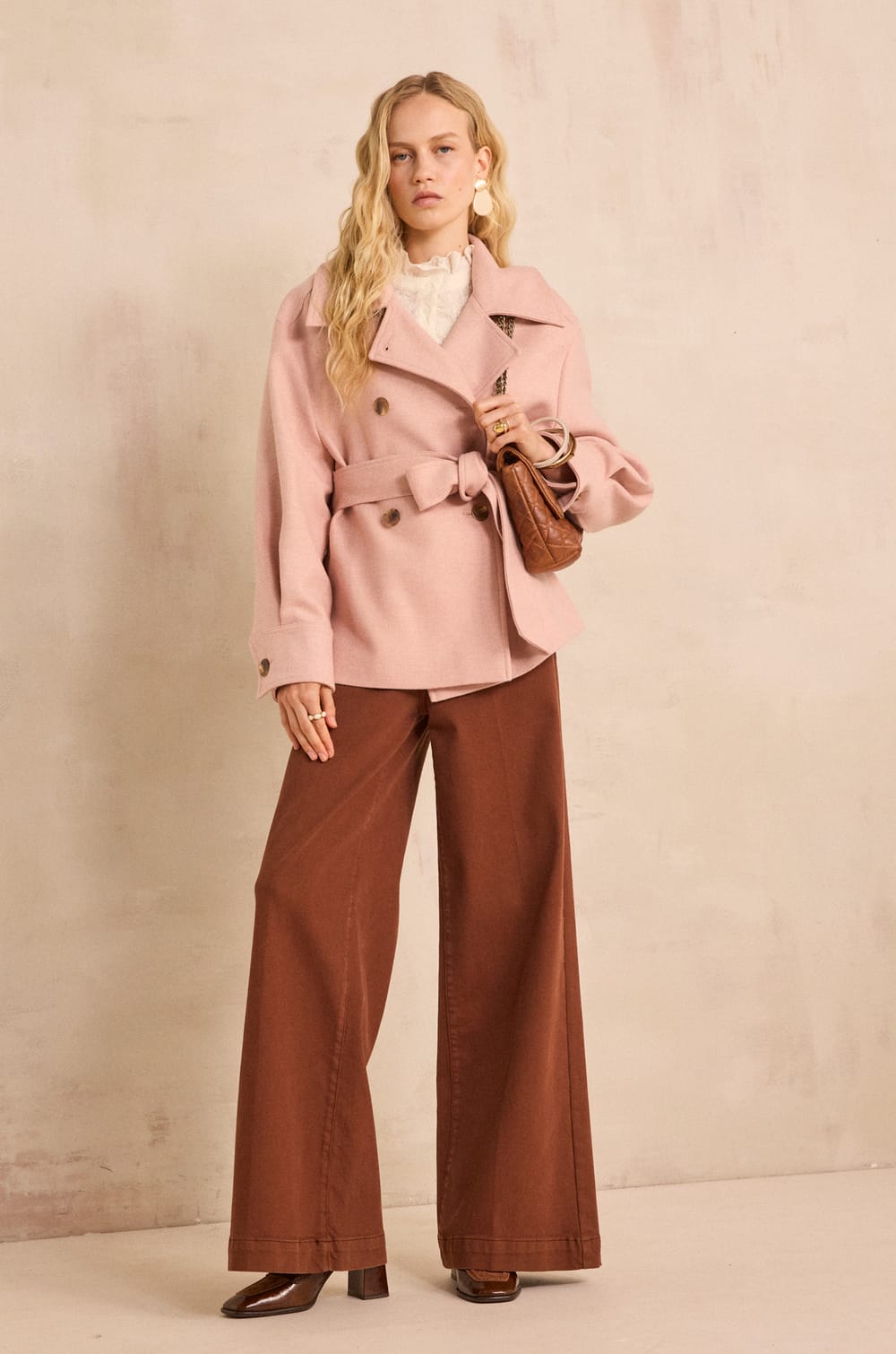CAMERON mixed wool coat;${refinementColor}