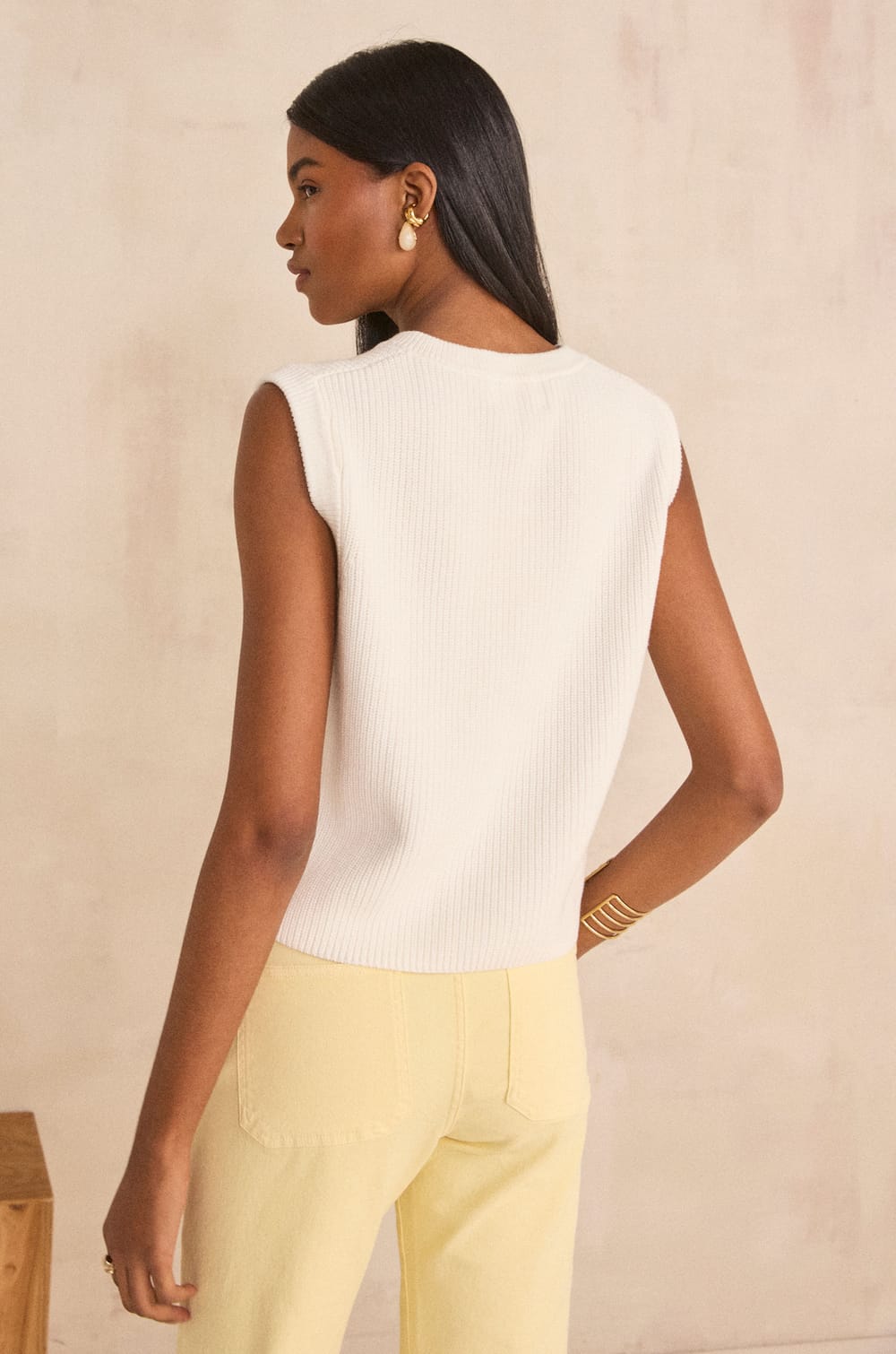 Sleeveless cotton vest PIERRO;${refinementColor}