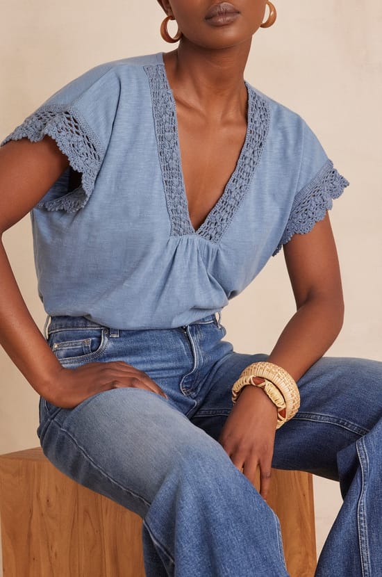 T-shirt FLORIE en coton;${refinementColor}