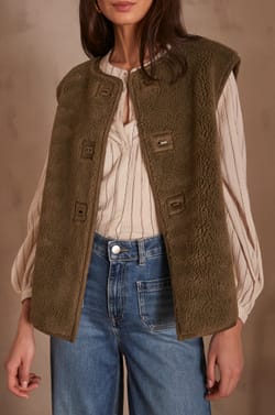 SABRINA sleeveless jacket;${refinementColor}