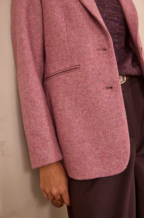 COURTNEY wool blend blazer jacket;${refinementColor}