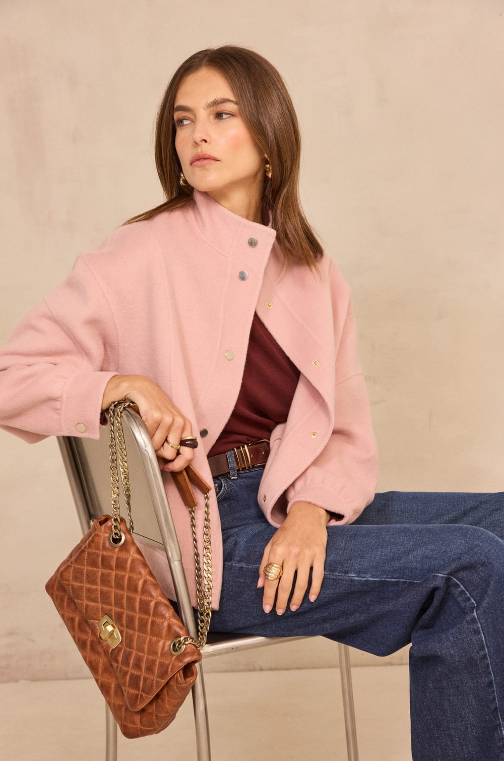 CHRIS mixed wool jacket;${refinementColor}