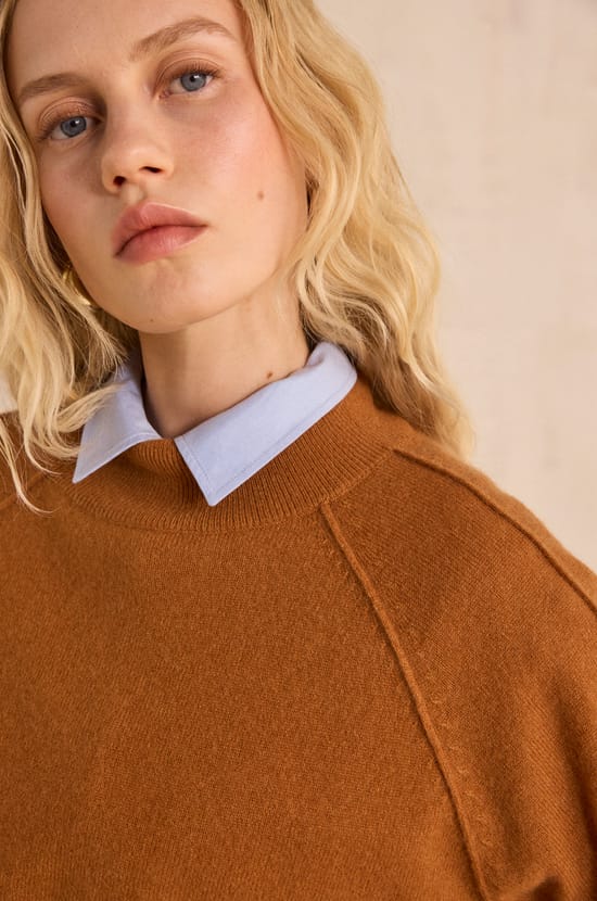 ACHILLE long sleeve cashmere sweater;${refinementColor}