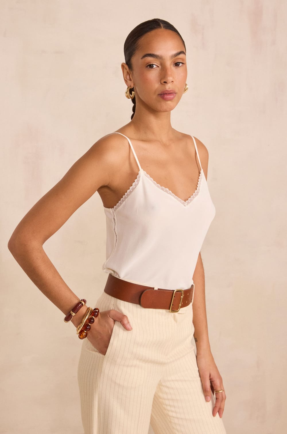 Silk camisole TOP;${refinementColor}