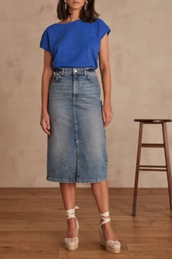 BIRDY denim skirt ;${refinementColor}
