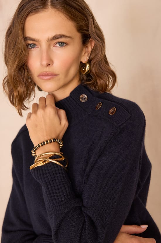 Turtleneck jumper in 100% 4-ply cashmere BRADLEY;${refinementColor}