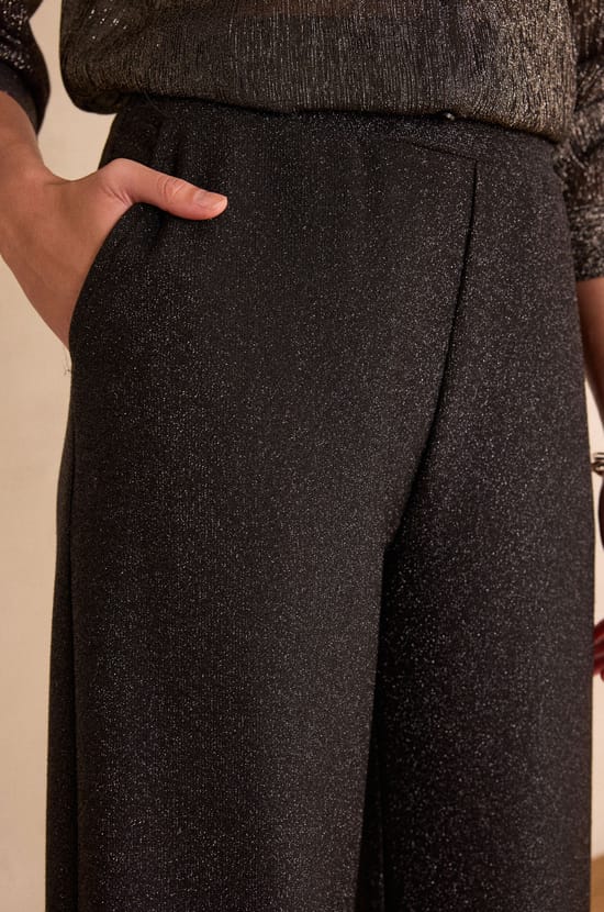 MONA straight lurex trousers;${refinementColor}