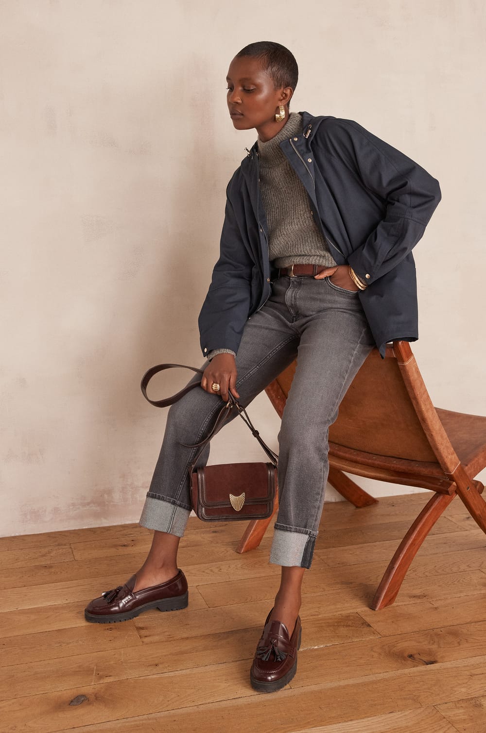 Parka con capucha ANNETTE de algod&oacute;n;${refinementColor}