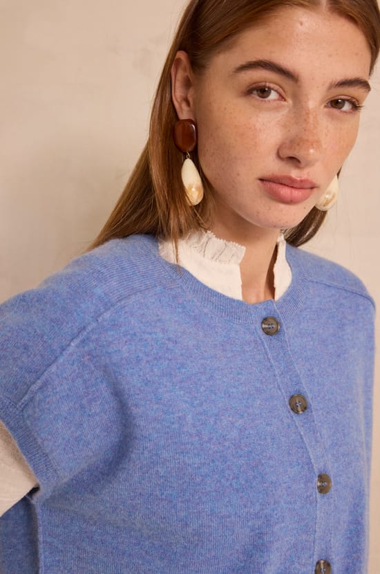 Arthur sleeveless cashmere sweater;${refinementColor}
