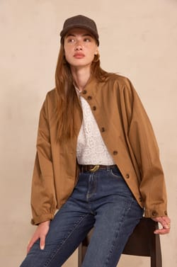 CARMEN long sleeve cotton blend parka;${refinementColor}
